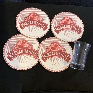 NIB Margaritaville Salt & Lime Tray Set with 4 Coasters and Shot Glass